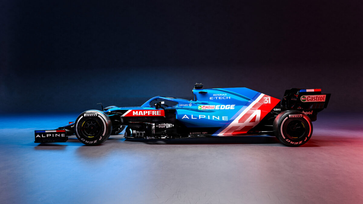 Alpine A521 болид команды Формулы 1