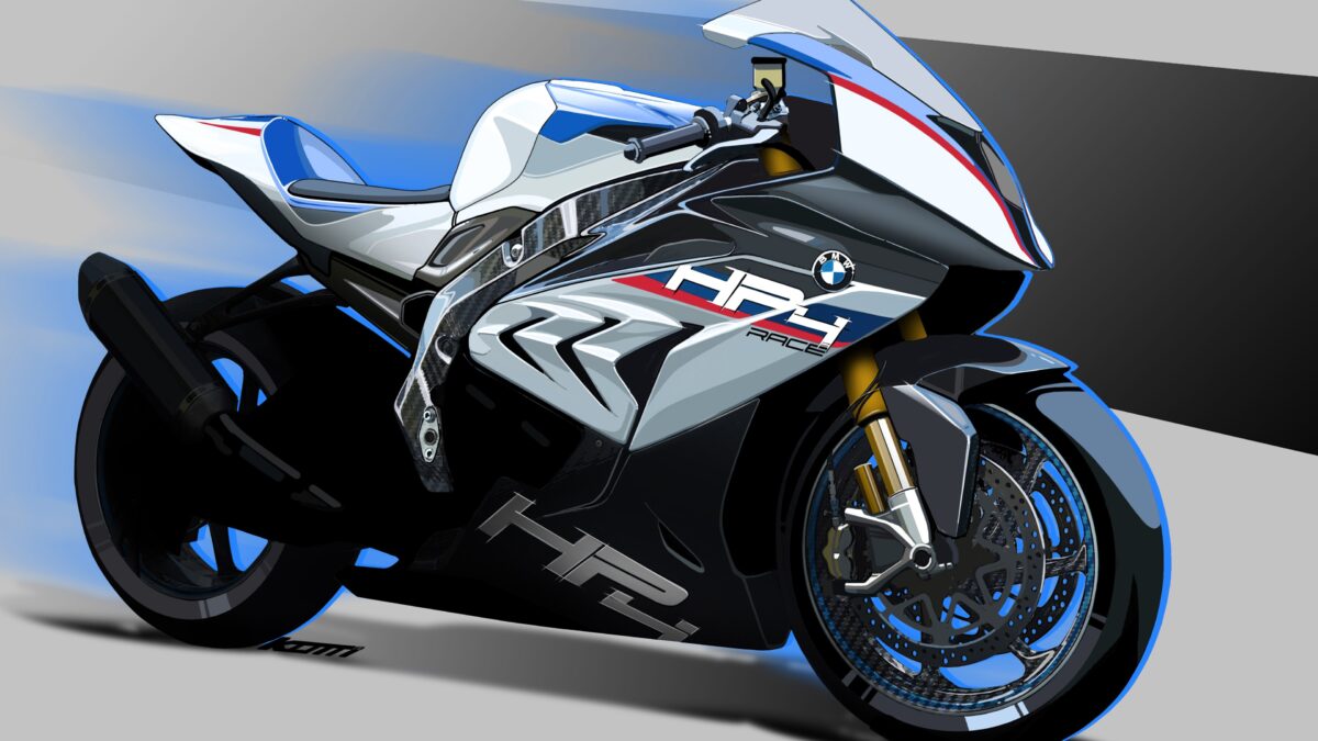 BMW HP4 крупным планом гоночный мотоцикл