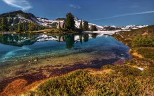 Горная река на HDR фотографии