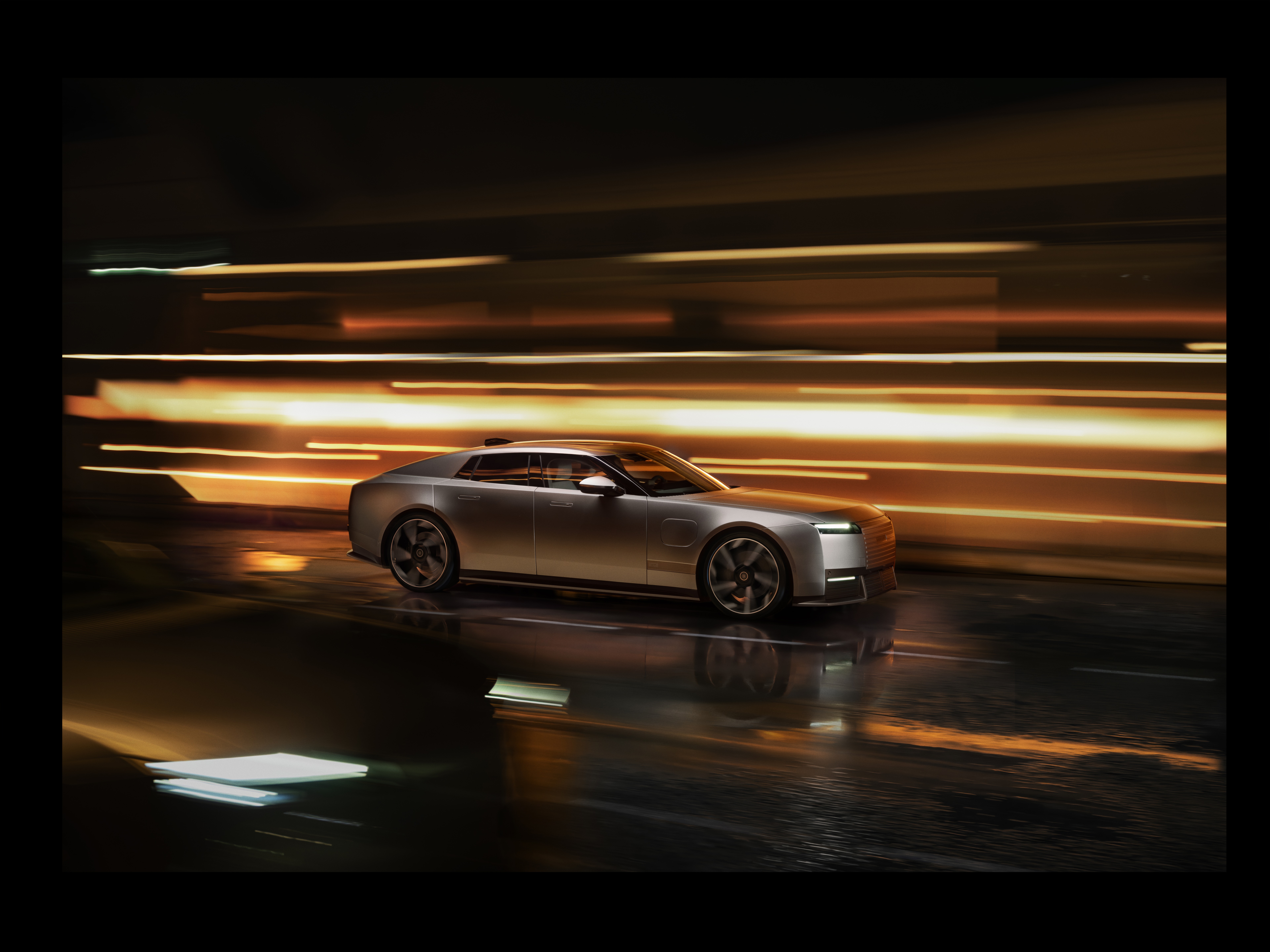 Jaguar Type 01 Luxury Sedan in Motion