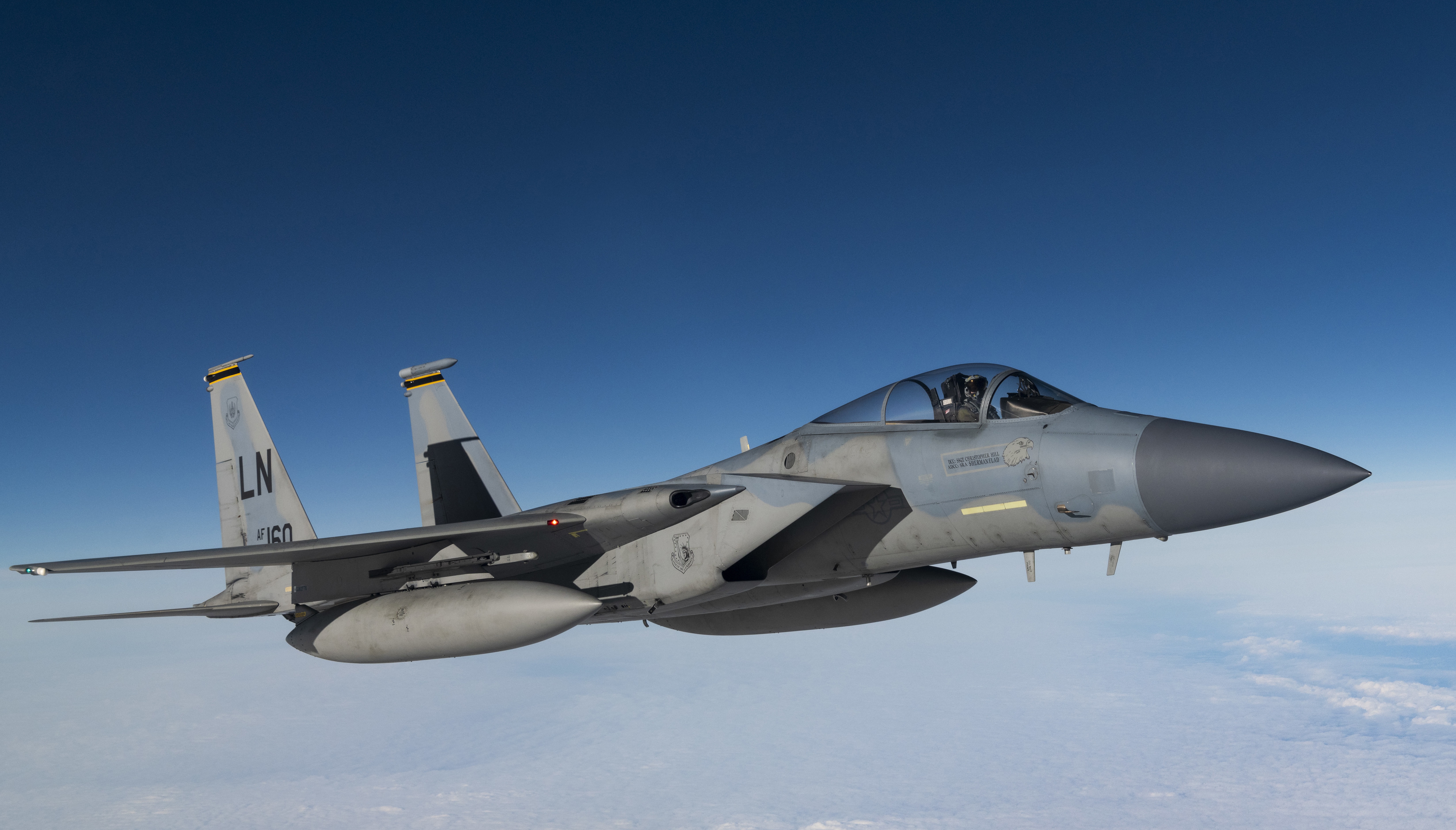 McDonnell Douglas F 15 Eagle в полёте истребитель