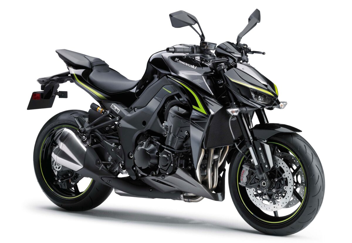Мототехника стильный черный мотоцикл Kawasaki Z1000R, 2017