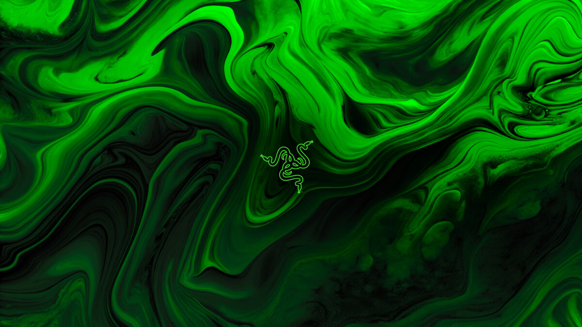 Razer зелёный абстракция