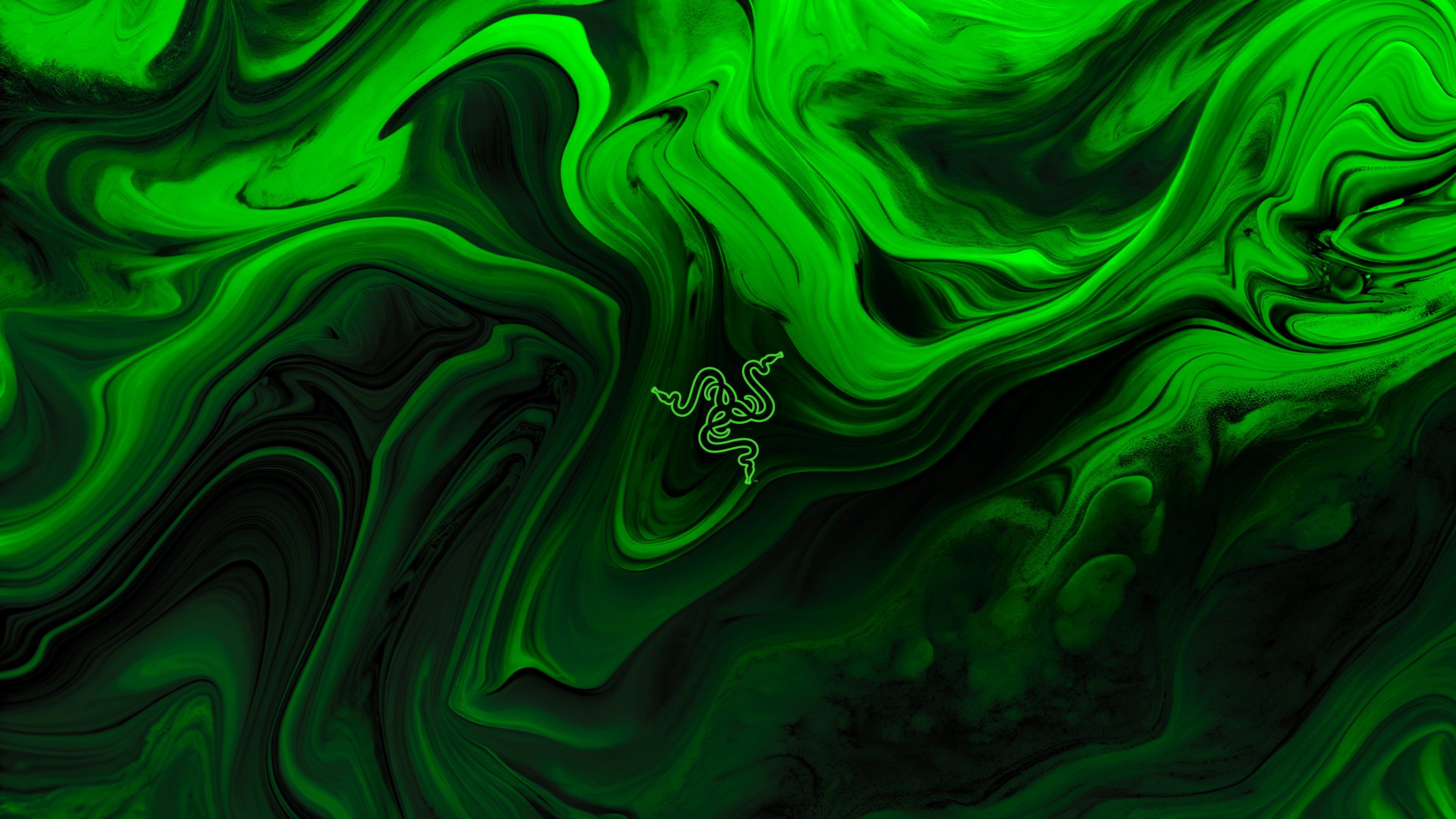 Razer зелёный абстракция