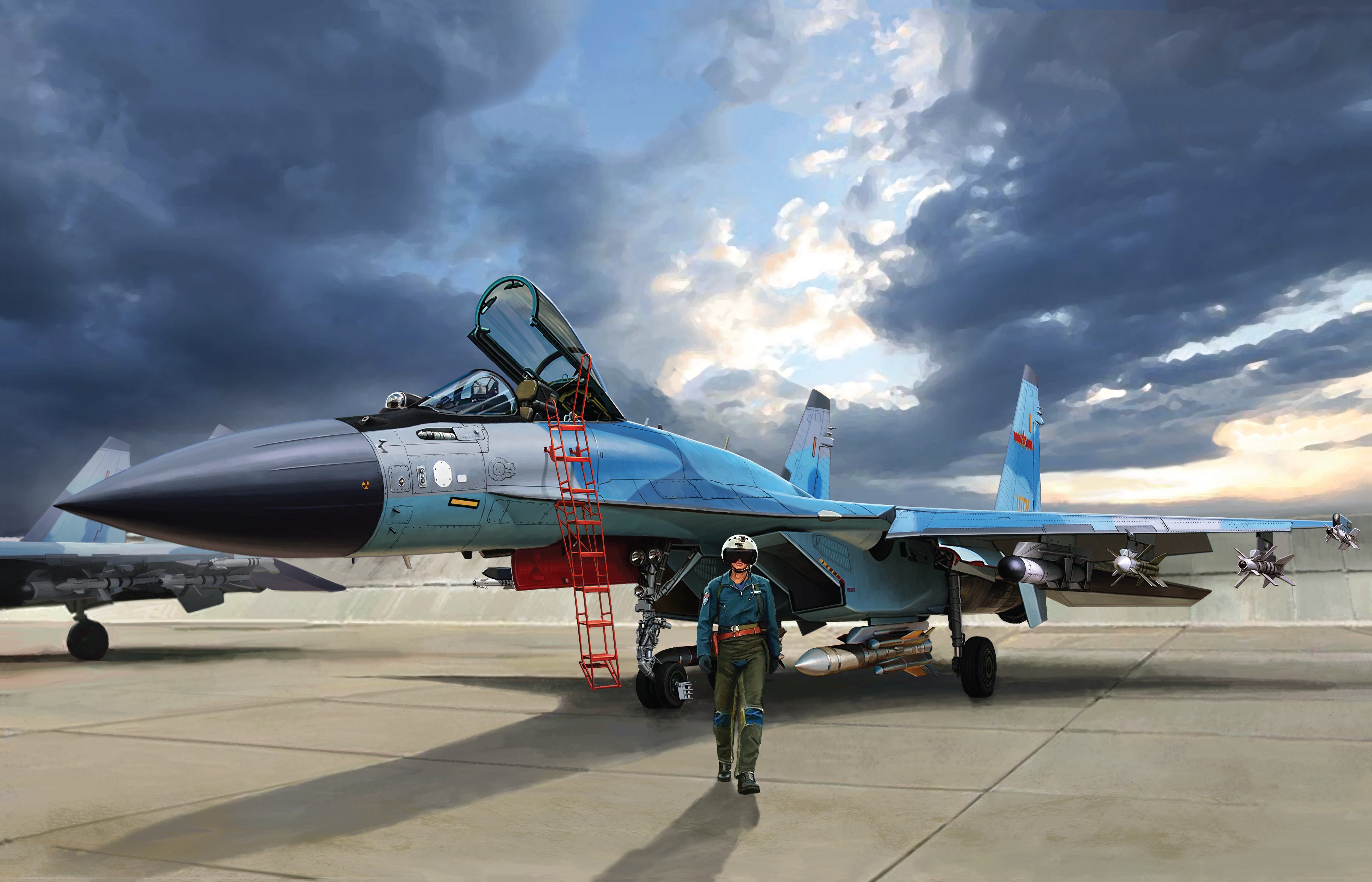 Sukhoi Su 35 в полёте истребитель