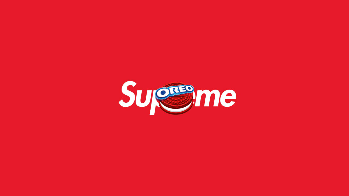 Supreme и Oreo красная минималистичная графика