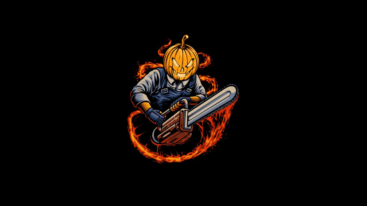 Тыква на Хэллоуин Chainsaw