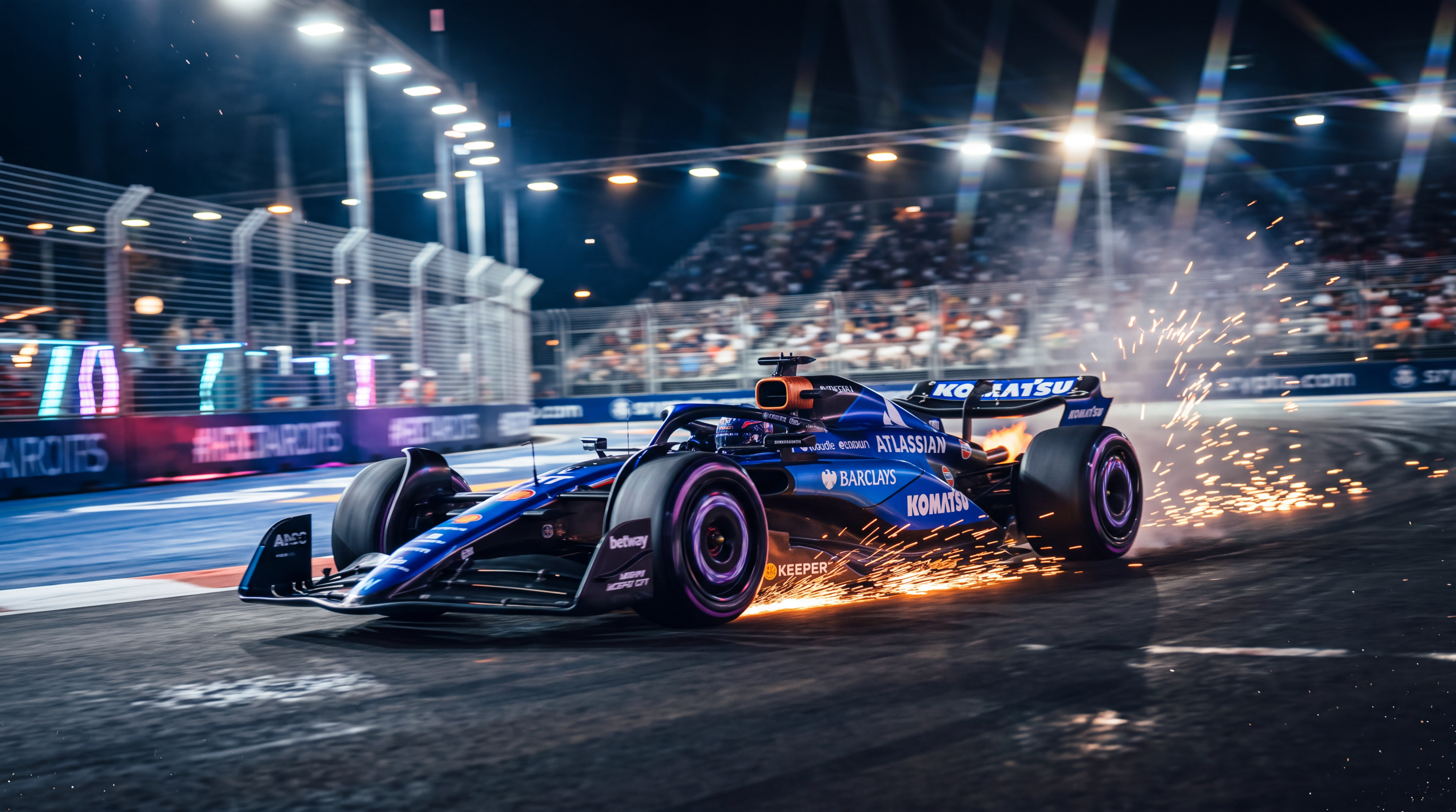 Williams FW48 ночная гонка Формулы 1